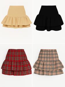 Fashion Luva Rara Check Ruffle Mini High waisted skirt Dancing Petals Bohemian Breeze multi colour womenswear. Comfort Boho Bottom Fabric Tiered Lady