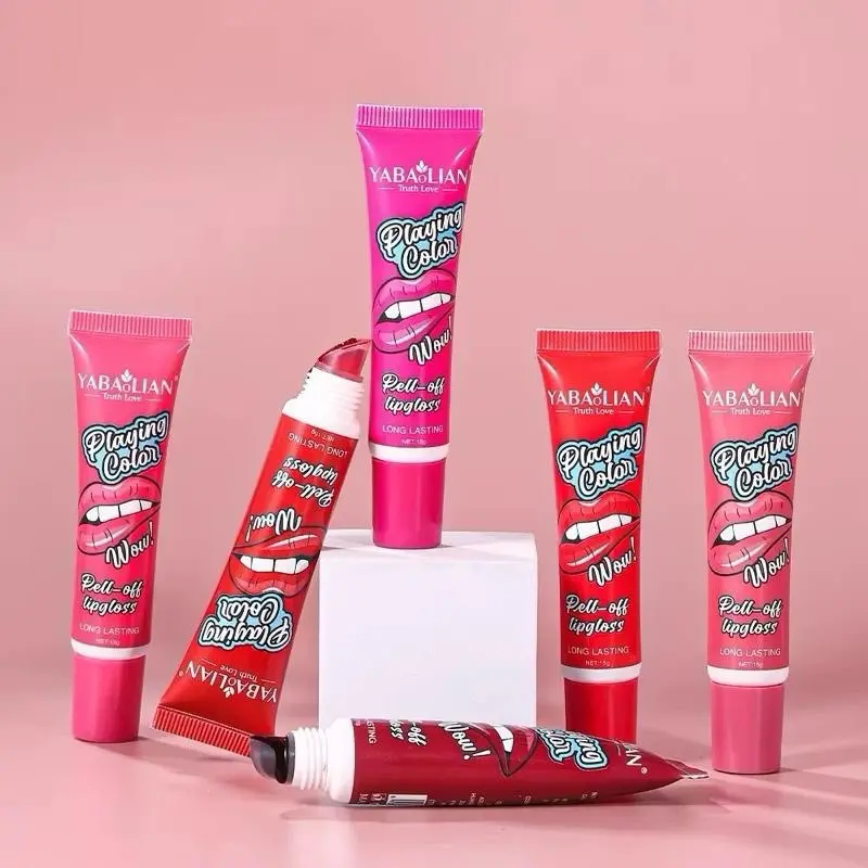 Peel-Off Liquid Lipstick | Long-Lasting Waterproof Hydrating Lip Tint | YABAOLIAN Moisturizing Gloss Stain | Smudge-Proof Lip Color | 6 colours available Lipgloss Makeup Glossy Moisturizer Moisture Hydrate Cosmetic