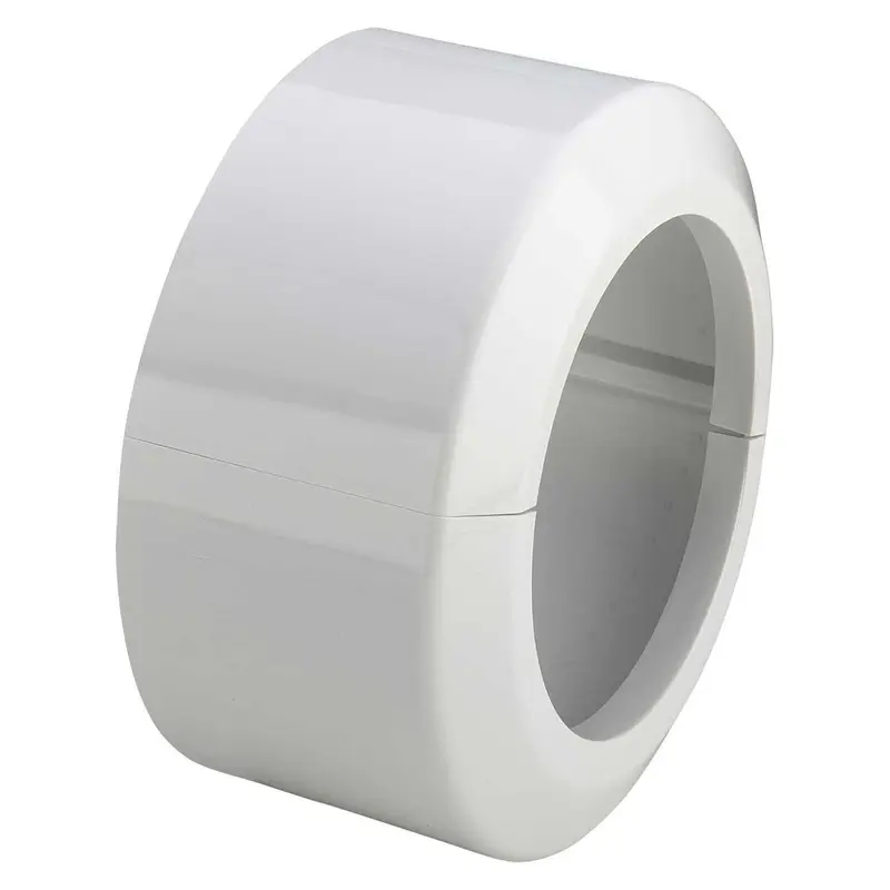 110mm Split Two-Piece White Toilet Pipe Cover Collar 1