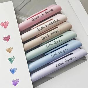 Morandi Aesthetic Gel Ink Pen, 6 Counts Colored Gel Ink Pen, Colorful Precision Pens, Motivational Pens, Color Variety, Soft Touch Smooth Writing Pen for Journaling School & Office Supplies, Durable Materials Ballpen Set, Multi Colored Pens