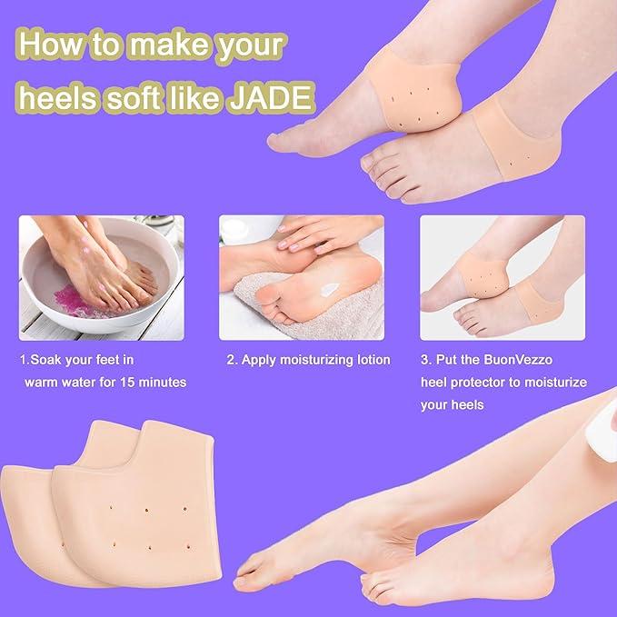 Product Introduction of Silicone sole pad anti-pain insole for women's feet, anti-slip, ultra-soft, anti-wearing foot artifact foot crack foot protection socks Insoles 14