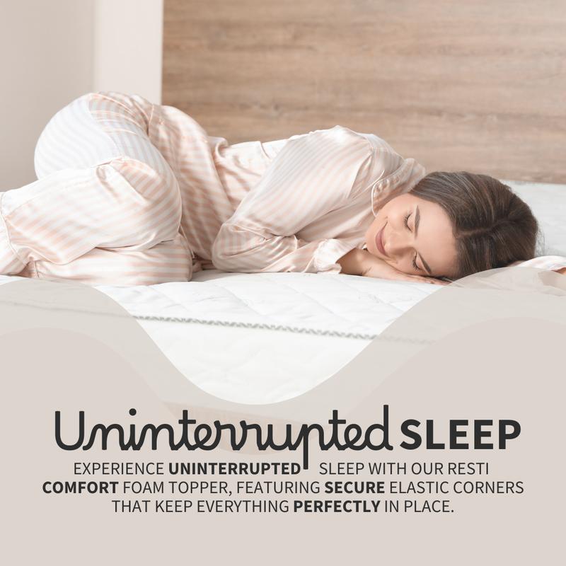 Resti Comfort Foam Mattress Topper - Ultimate Comfort and Pressure Relief 8