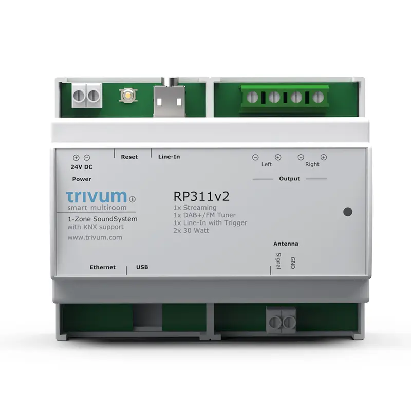 Trivum RP311V2 1-Zone Multiroom Din Rail Smart Audio System Amplifier 1