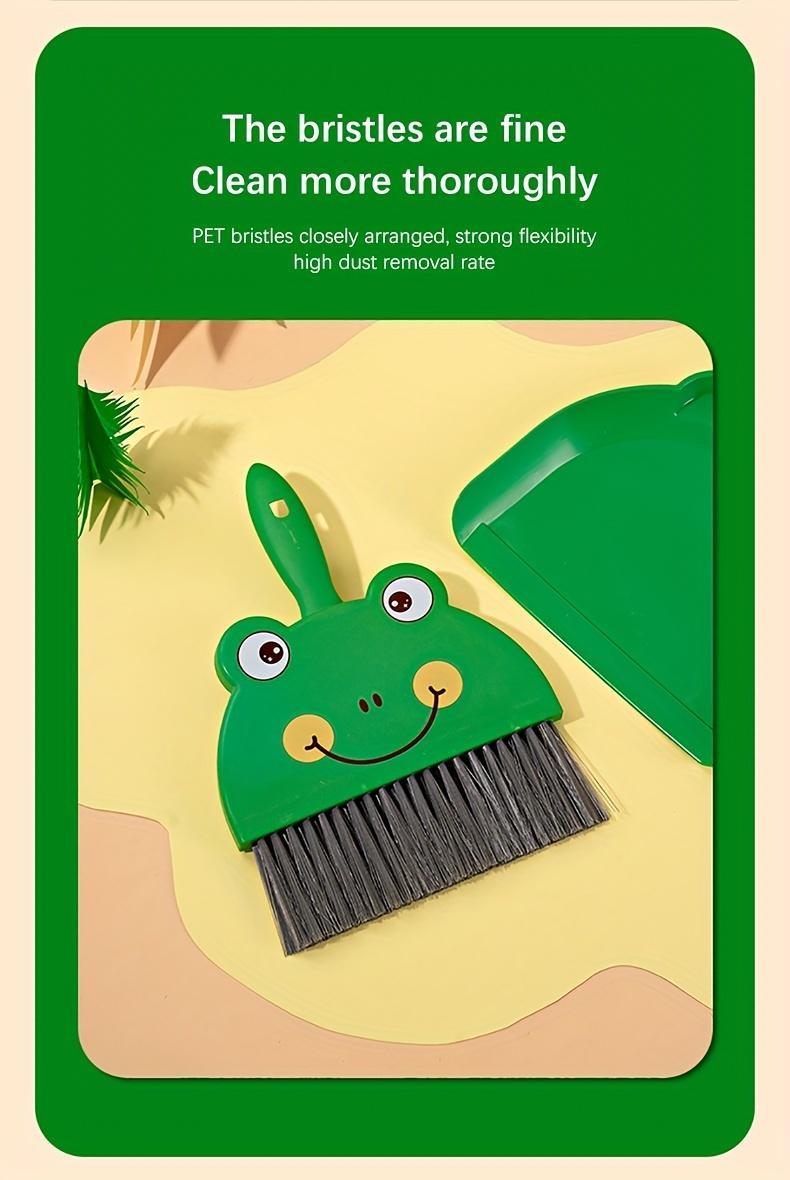 Product Introduction of 【SHARIFAN】  Desktop Small Broom and Dustpan Set for Cleaning Living Room Countertops, Household, Children, Students, Pets, Small Broom 1 Set 1 Broom + 1 Dustpan 2