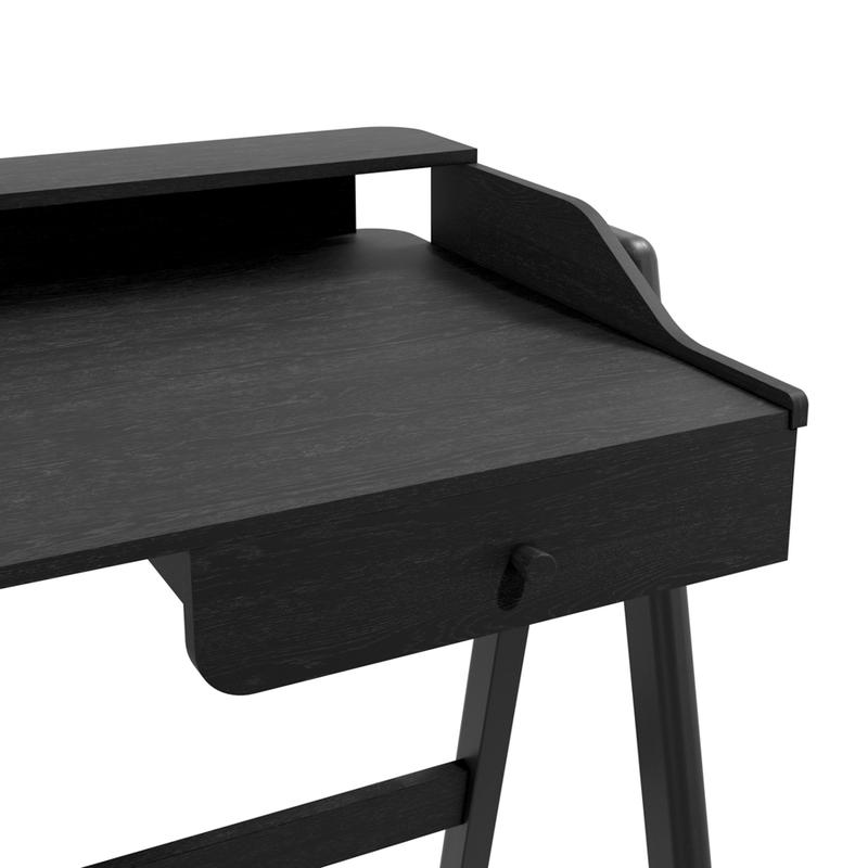 Lark Matt Black Wooden Office Desk - Modern Cosy Workspace Furniture 2