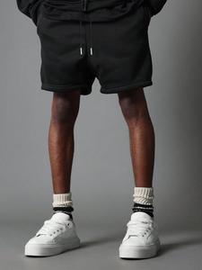 Men's Solid Color Shorts, Loose Casual Comfy Breathable Shorts for Summer, Men's Bottoms for Daily Wear