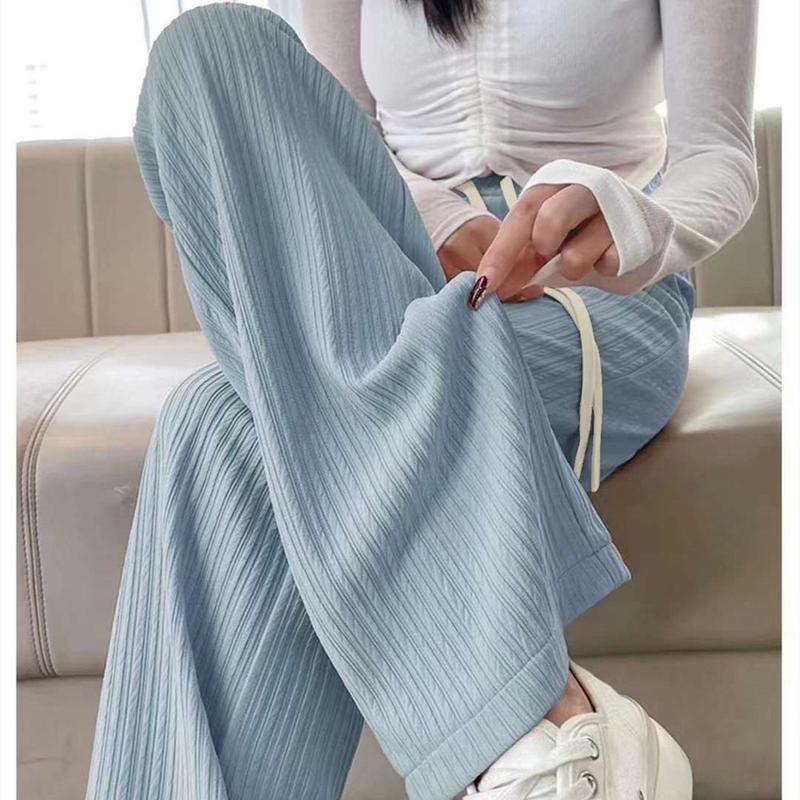 Ultra-Light Crinkle Wide-Leg Cloud Pants – Lightweight Summer Lounge Trousers Bottoms for Women 5