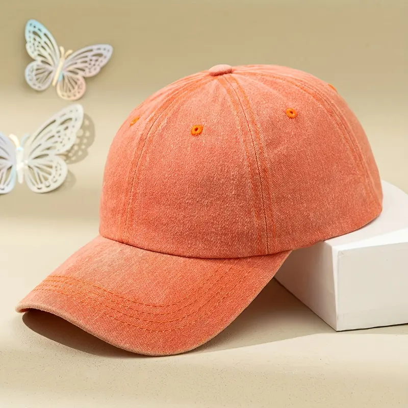 1pc Unisex Retro Baseball Cap, Trendy Versatile Adjustable Peaked Hat, Ideal Choice For Leisure Time And Traveling 2