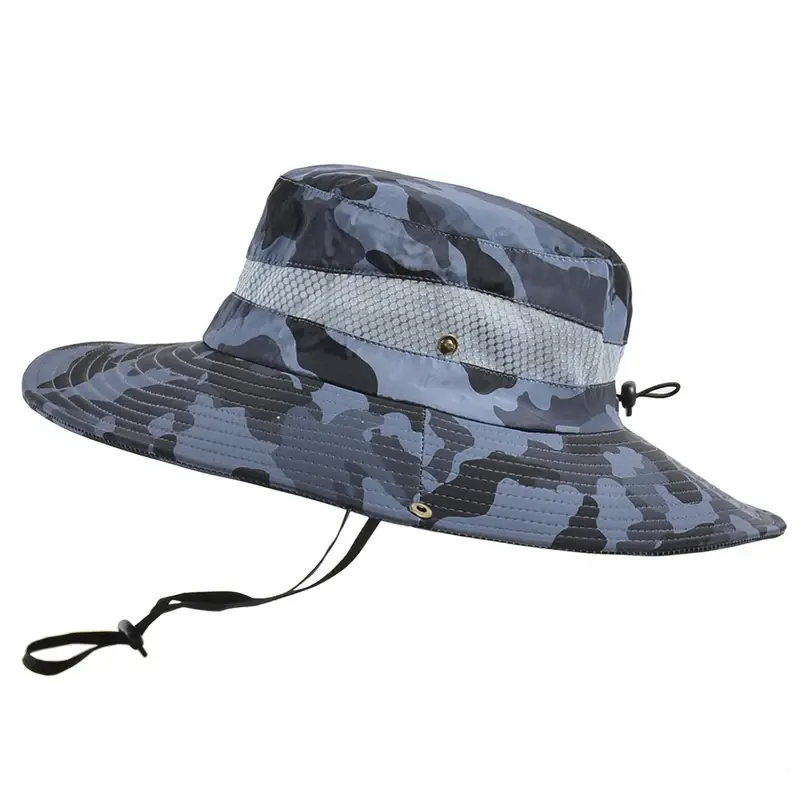 Camouflage Bucket Hat for Men Outdoor Hiking Cycling Safari Breathable Visor Cap CAP FOR MEN Women Summer Sun Protection Hat 8
