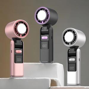 Portable Handheld Turbo Fan, 1 Box USB Rechargeable Foldable Personal Fan, Mini Folding Fan for Home Office Travel, Pocket Fan, Mini Fan Handheld Fan Multipurpose Fan, Handheld Fan, Handheld Desktop Fans