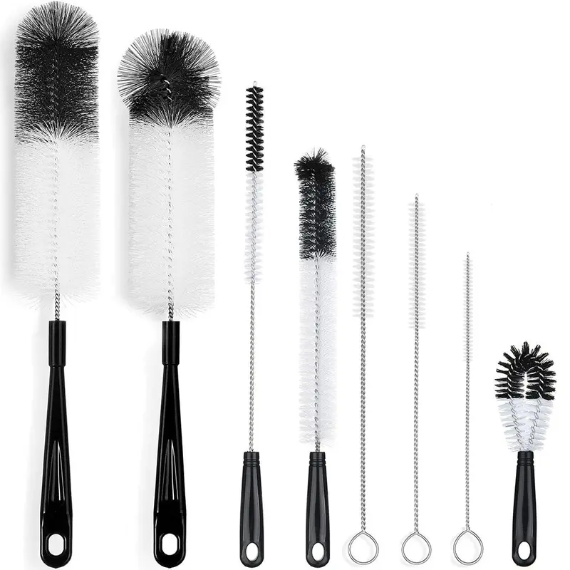 8-Pack Bottle Cleaning Brush Set – Long Handle Cleaner with Straw Brush & Kettle Lid Brush for Reusable Bottles & Cups 0