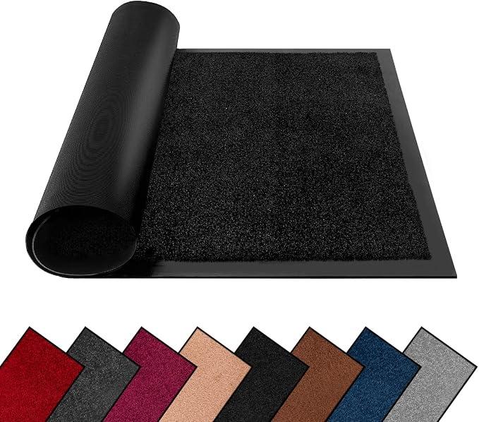 Washable Dirt Trapper Door Mats Indoor & Outdoor, Heavy Duty Non Slip Doormats, Stylish Rubber Backed Floor Mat, Super Absorbent Front Door Mat, Entrance Rug for Kitchen Plaid Non-slip gypsy home 8