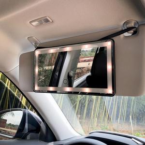 Rechargeable Car Sun Visor Vanity Mirror with Light, Creative Adjustable Brightness Car Sun Visor Makeup Mirror, Car Interior Mirror, Decoration for Home Car Use, Stocking Fillers Gift