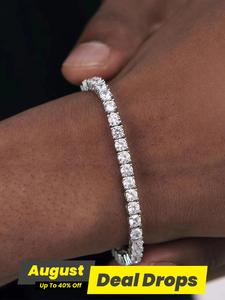 Summer Rhinestone Decorated Trendy Bangles Bracelets, Elegant Fashionable Trendy Jewellery Accessories for Women & Men Daily Wear, Minimalist Aesthetic Jewelry Gift, Couples Gifts, Copper Bracelet, Adjustable Bangle Jewelry, Hand Chain Jewelry