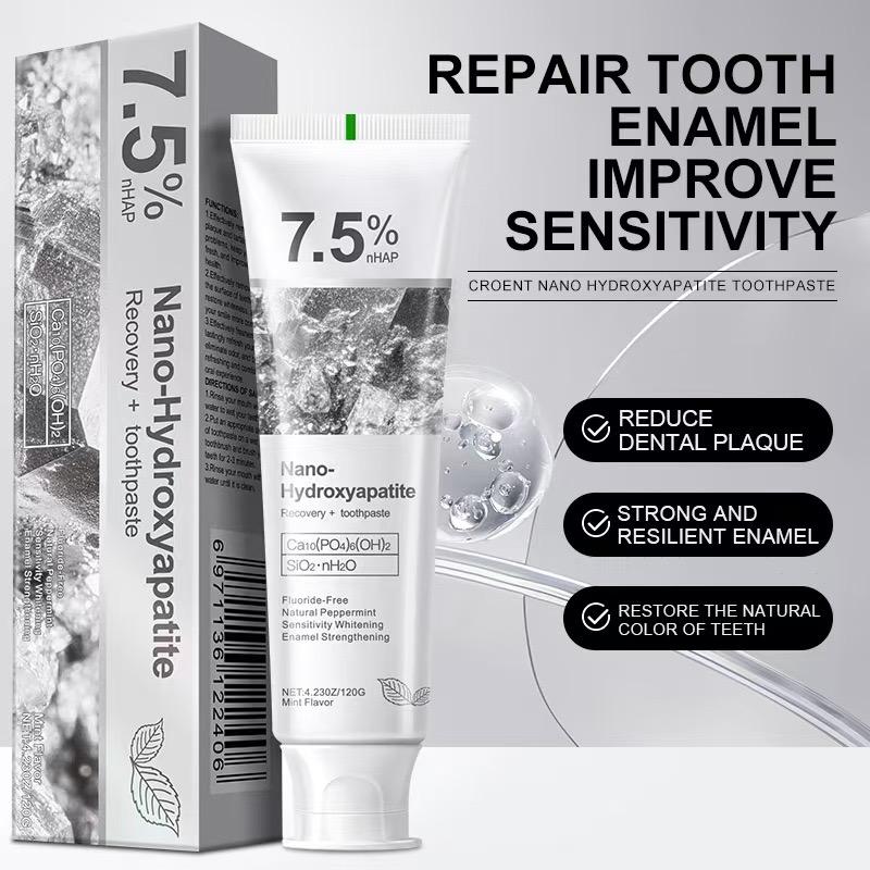 Product Introduction of Hydroxyapatite Toothpaste for Advanced Enamel Protection, Gentle and Effective Formula, Fluoride-Free Toothpaste for Sensitive Teeth 0