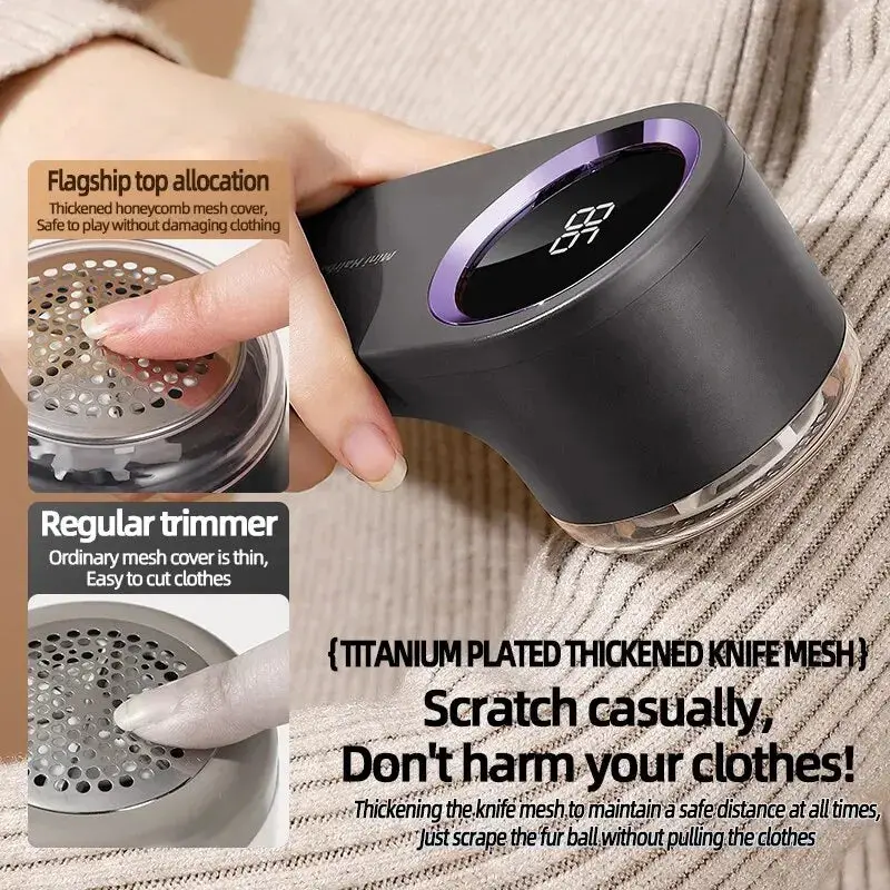 Lint Remover USB Charging Electric Pellet Machine Hair Ball Lint Trimmer Portable Electric Clothes Lint Machine High-speed Moto 3