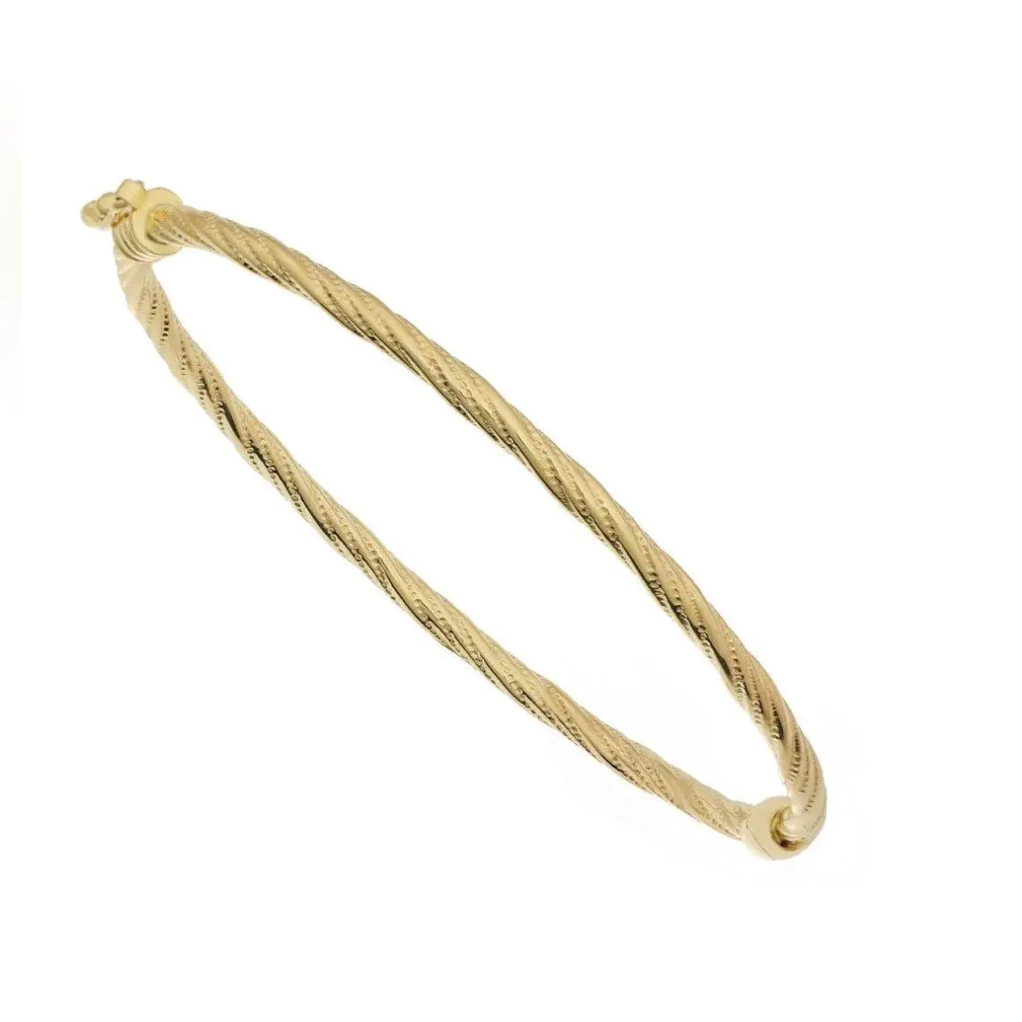 9ct Solid Yellow Gold Fancy Bangle 2017110