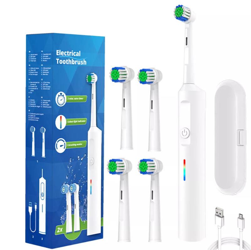 Product Introduction of Toothbrush Electric Rechargeable Pro Rotating Brush Heads Timer Modes Usb UK 35