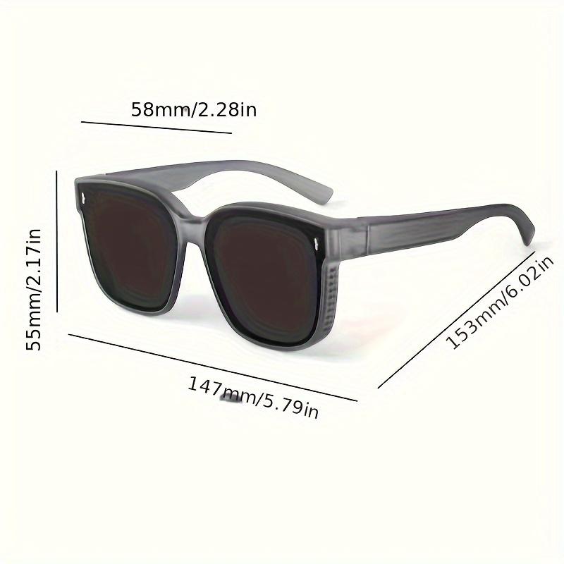 RISELDAJOR  Polarized Anti-Glare Fashion Glasses for Both Genders, Featuring a Large Square Frame. Perfect Fit Over Glasses for Driving, Beach Outings and Travel, Offering a Trendy Look. 8