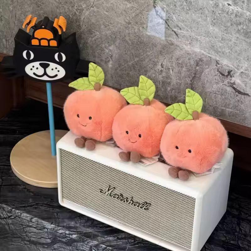 Peach Pear Cherry Plush Doll Smiling Face Fruit Series Home Bedroom Decoration Pet Interactive Toy Birthday Gift 3