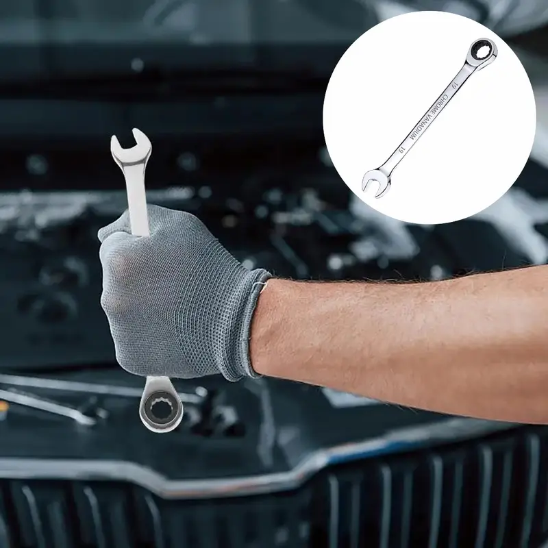 12PCS 72 Tooth Ratchet Spanner Set 8-19MM Fixed Head Combination Wrench Set NEW 5