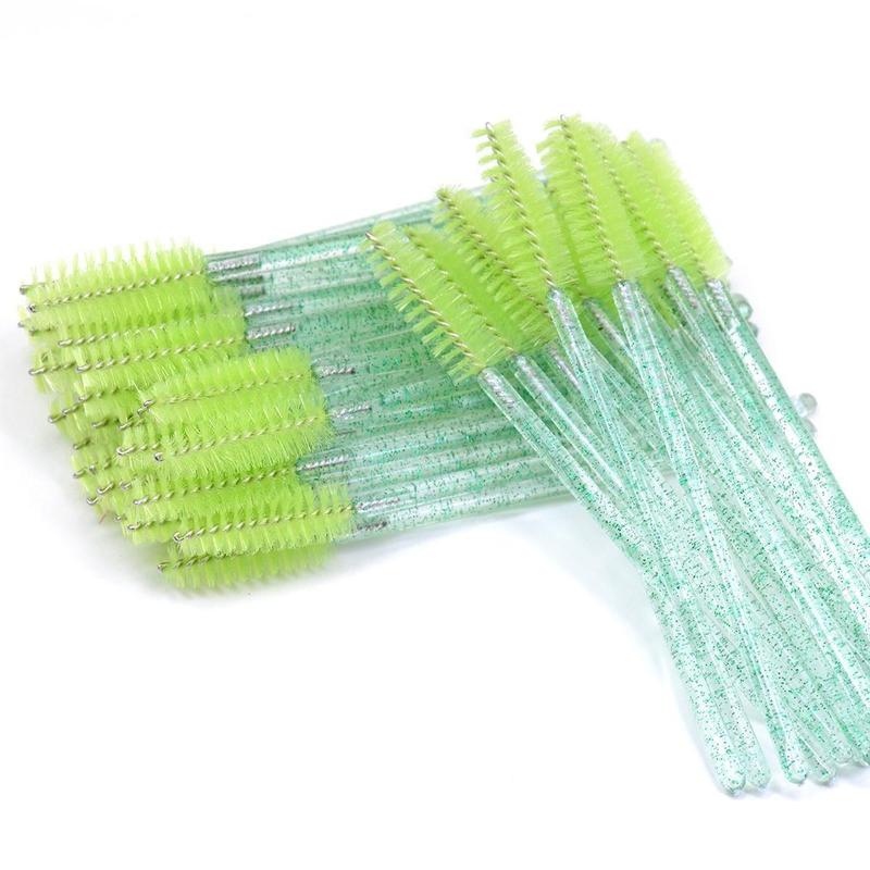 Product Introduction of 50pcs Disposable Eyelash & Eyebrow Brush Tools, Glitter Crystal Design Eyelashes Brushes Comb, Daily Makeup Tools, Professional for Women, Eyelashes Makeup Tools, Back To School Essentials, Birthday Box for Girl, Holiday Essentials, Valentine's Day Gift 8