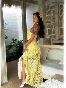 Spicy girl temperament slim fit and sexy floral dress with chest cushion