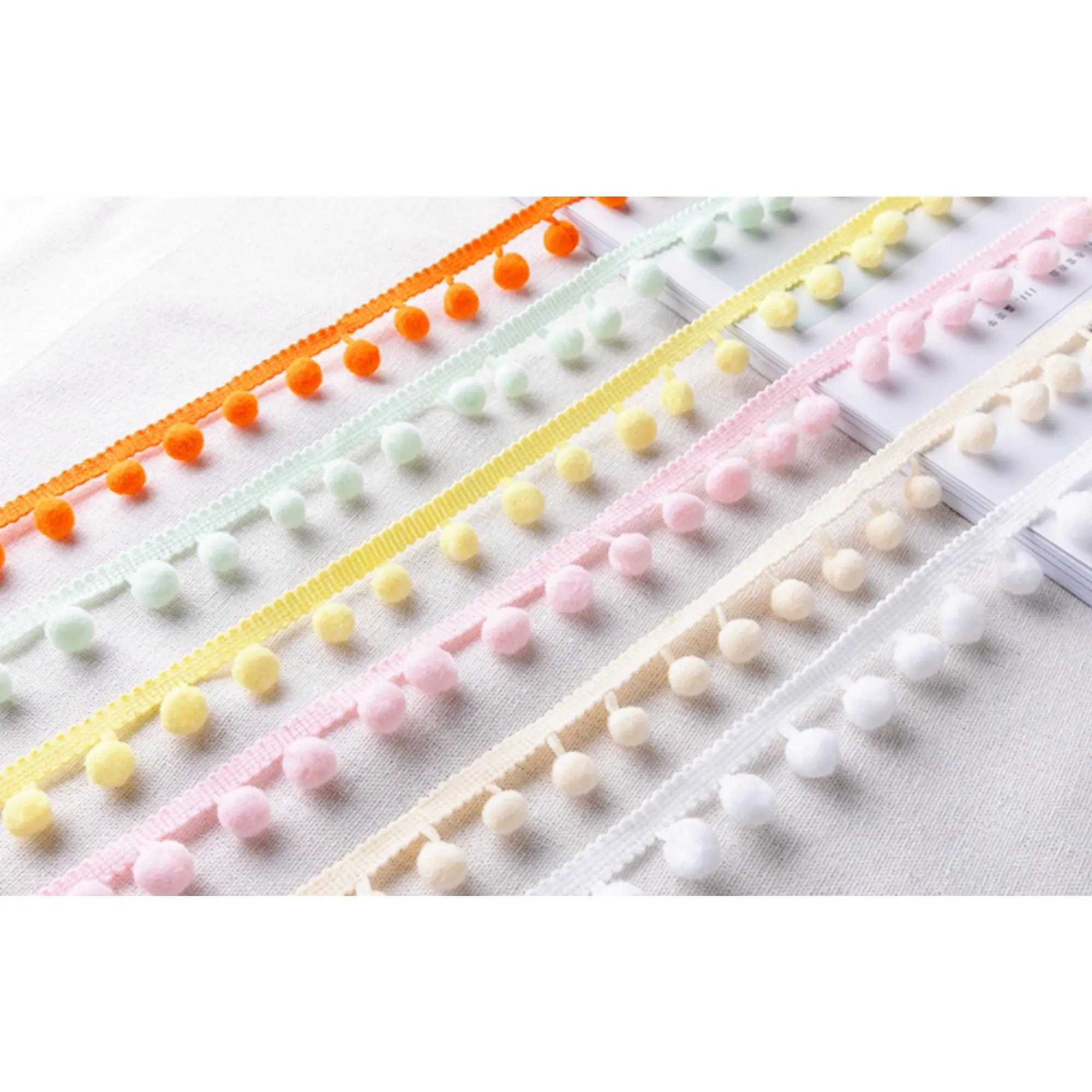 5 metres / Pom Pom Lace Trim, Ball Ribbon, DIY Crafts Sewing Garment, Pillow Sewing Decorative Accessories,  Fringe Ribbon  T006