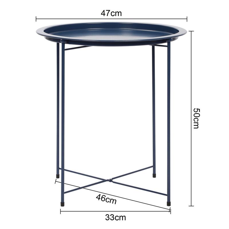 Butlers Tray Table Top Side Table Foldable Living Room White Grey - Stylish and Multi-functional Table for Indoor Use 1