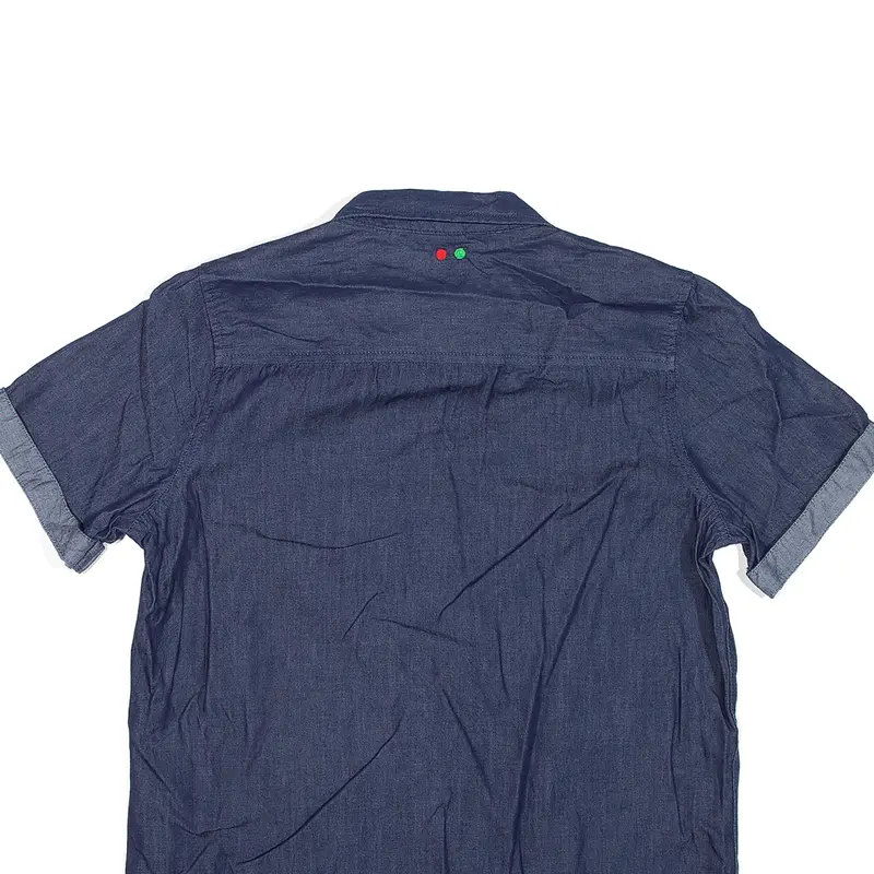KICKERS Plain Shirt Blue Short Sleeve Boys S 3