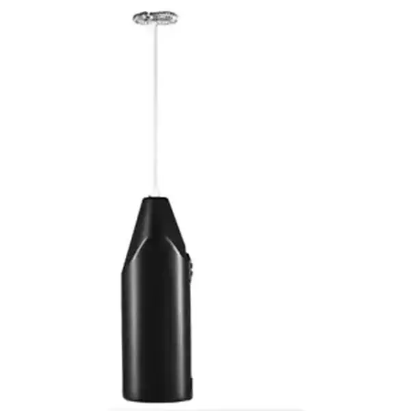 Electric Milk Frother Egg Whisk Mixer Beater Coffee Foamer Kitchen Silver & Back 0