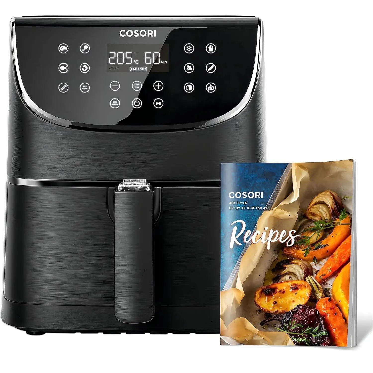 COSORI Air Fryer Oven With Rapid Air Circulation, 100 Recipes Cookbook, 3.5L Air Fryers For Home Use With One-Touch Digital Screen, 11 Cooking Presets, Nonstick Basket,Shake Remind, 1500W