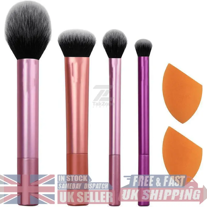 Techniques Makeup Brushes Set Foundation Smooth Blender Puff Tool Sponges UK