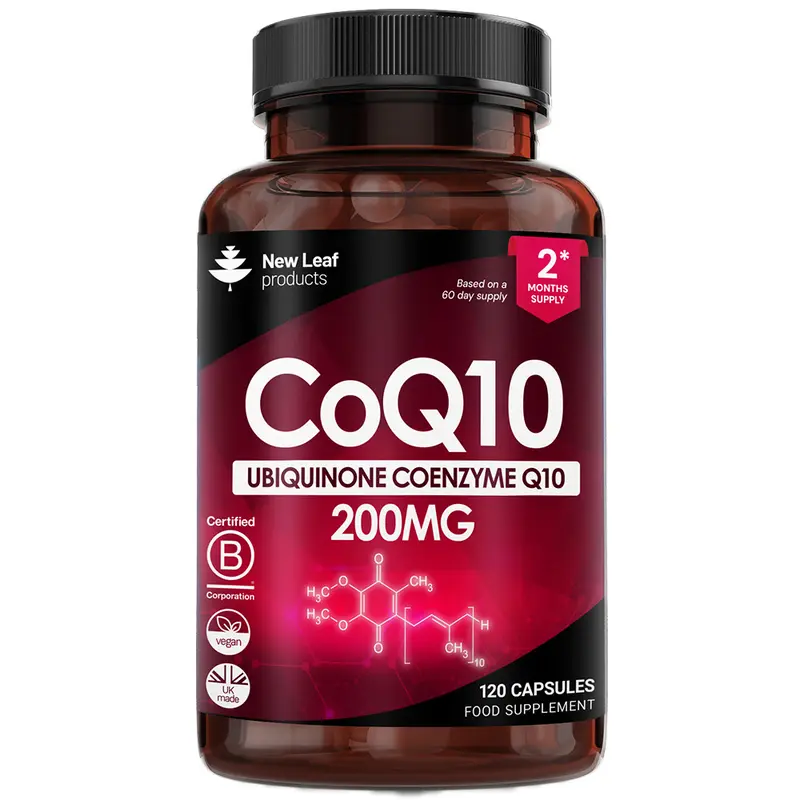 CoQ10 Supplement - Co Enzyme CQ10 High Strength 200mg Vegan Ubiquinone Coenzyme Q10 Capsules 0