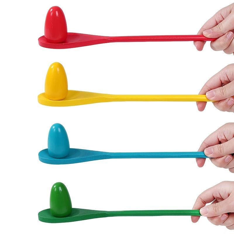 4 Sets Wooden Balance Spoons - Easter Egg Spoon Race Game Set for Party Decorations, Outdoor Fun Games, and Party Gifts, Party Supplies 4