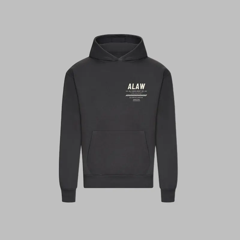 ‘ ALAW ’ Leeds Premium Charcoal Heavy Unisex Hoodie 2