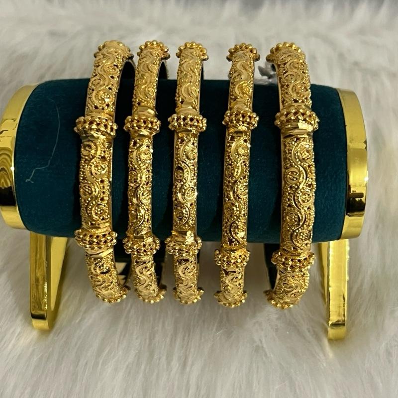 Gold Plated Bangles Set for Women - 6 Pieces 1