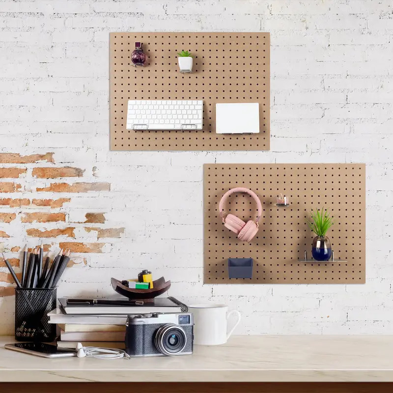 Pegboard Wooden Small Wall Mounted Home Office Retail Display 1
