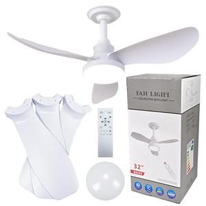 32 Inch Ceiling Fan Light, Remote Control Ceiling Fan Light, Dimmable LED Ceiling Fan Light for Bedroom, Kitchen, Living Room, Office
