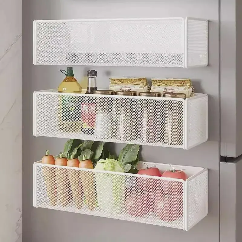 Magnetic Side Hanging Basket for Refrigerator – Foldable Crate and Organizer for Household Items and Supplies 1