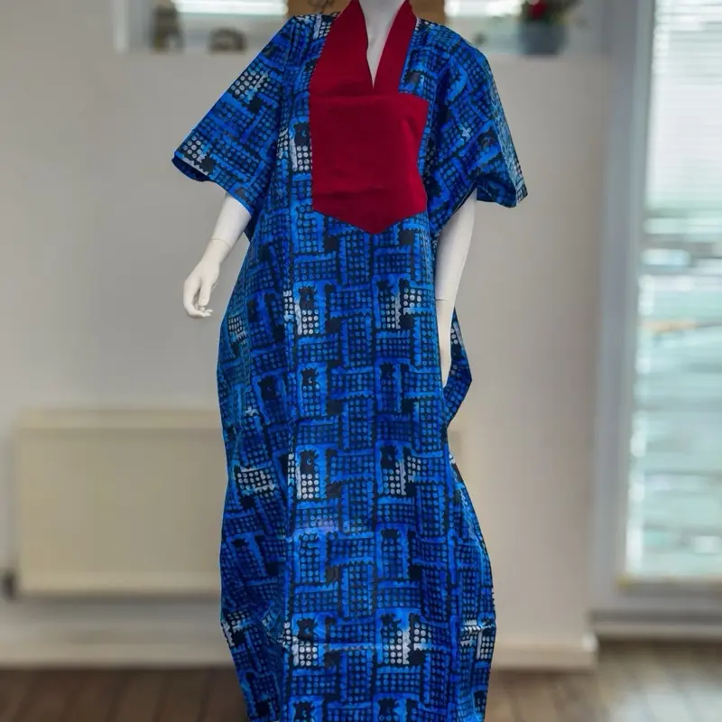 Women's Polish Cotton African Embroidery Kaftan/Gown/Dress for Casual Summer Wear - Womenswear Comfort 6