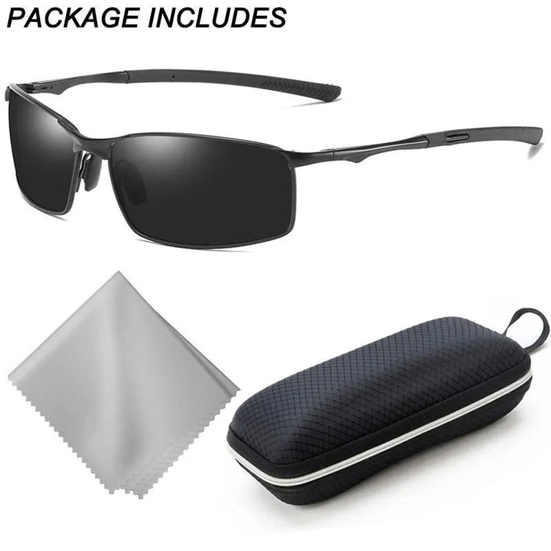 Mens Polarized Sunglasses UV400 Pilot Sport Glasses Driving Eyewear for Men Sun Glasses Sports Eyewear Fishing Golf Driving UV400 Protection 5