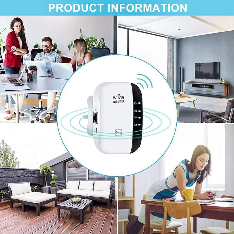 Newest WiFi Extender, WiFi Booster, WiFi Repeater, Covers Up to 3650 Sq.ft and 45 Devices, Internet Booster - with Ethernet Port, Quick Setup, Home Wireless Signal Booster 1