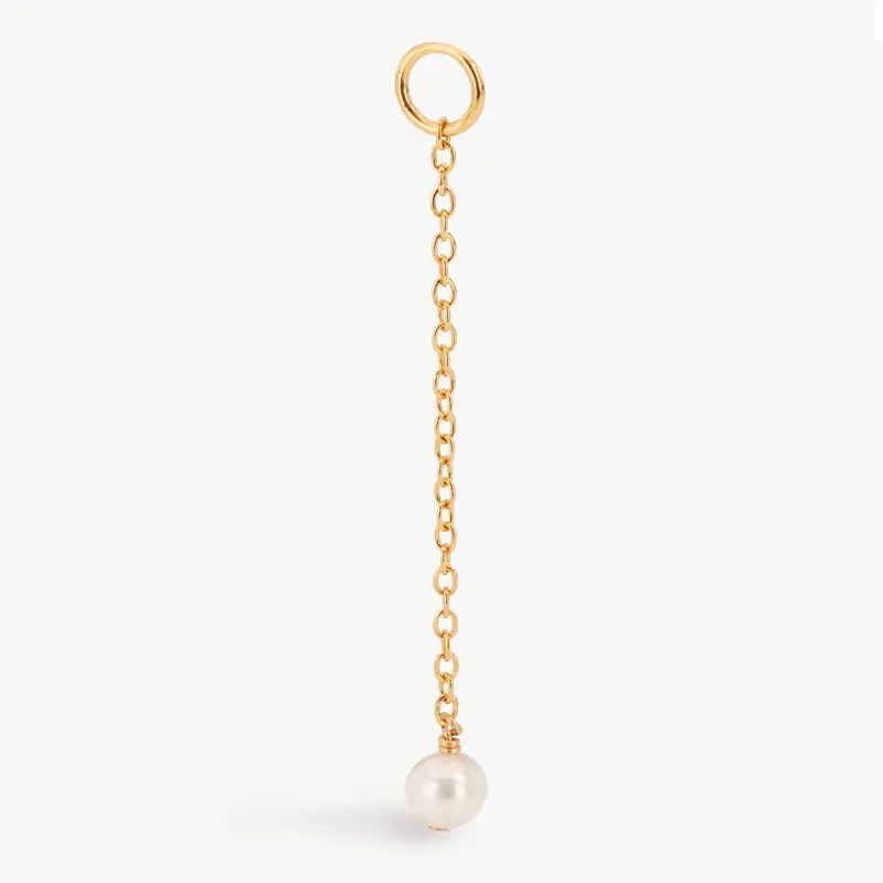 Long Pearl Drop Add-On Earring Charm (Single) 0