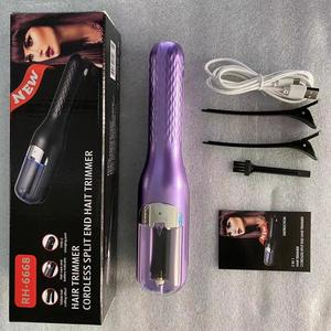 (Delivered within 48 hours)[Your Hair Care ] Cordless Split End Trimmer Rechargeable Cordless Hair Cutting Split Hair Trimmer - Repair and CareSystem Comfort silver  bullet hair multicoloured hair blue hiena  trimmer
