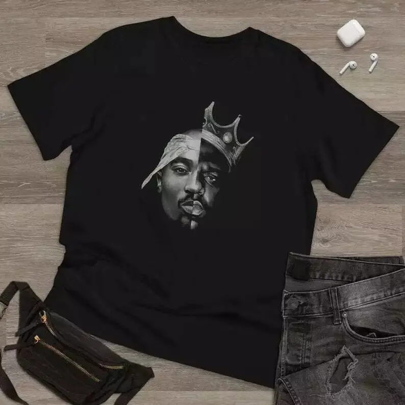 The Notorious BIG x 2Pac Combo Biggie Smalls And Tupac 90s T-Shirt