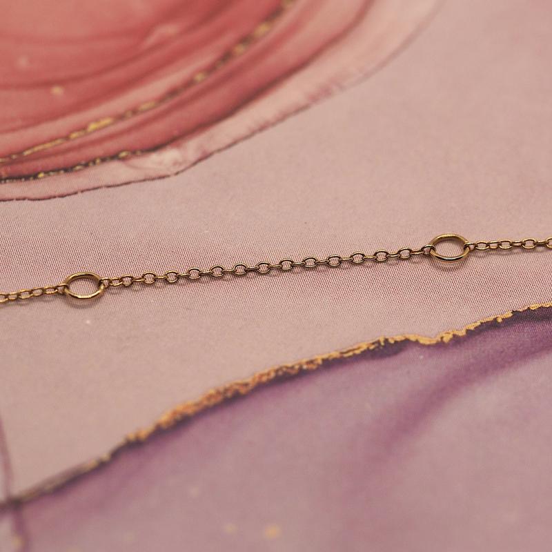 Yellow Gold Diamond Circle Pendant on a 22"-24" Chain 4