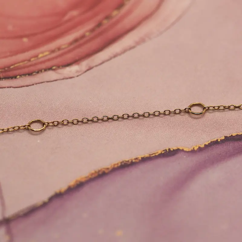 Yellow Gold Diamond Circle Pendant on a 22"-24" Chain 4