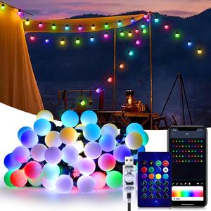 APP Control Christmas LED String Light, USB Rechargeable LED String Light, Waterproof LED Decorative Light for Indoor & Outdoor Garden Party Tent Decoration