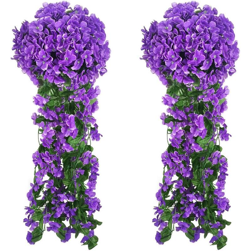 Artificial Flower Silk Violet Wall Hanging Wedding Scene Decor Home Potting Outdoor Garden Party Festival parts diy gift Hotsale Decorative Fruit 8